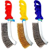 S&amp-R Juego de cepillos metálicos de 3 piezas: 1 Cepillo de Acero Inox- 1 Cepillo de Latón- 1 Cepillo de Acero. Cepillos…